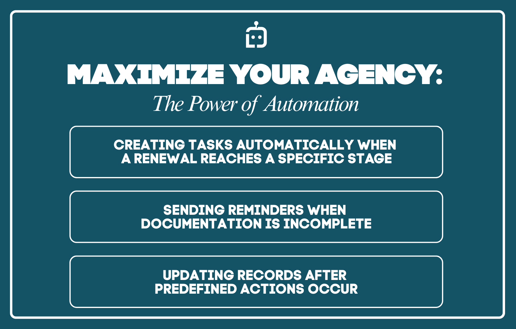 Infographic showing How automation supports daily administrative flow