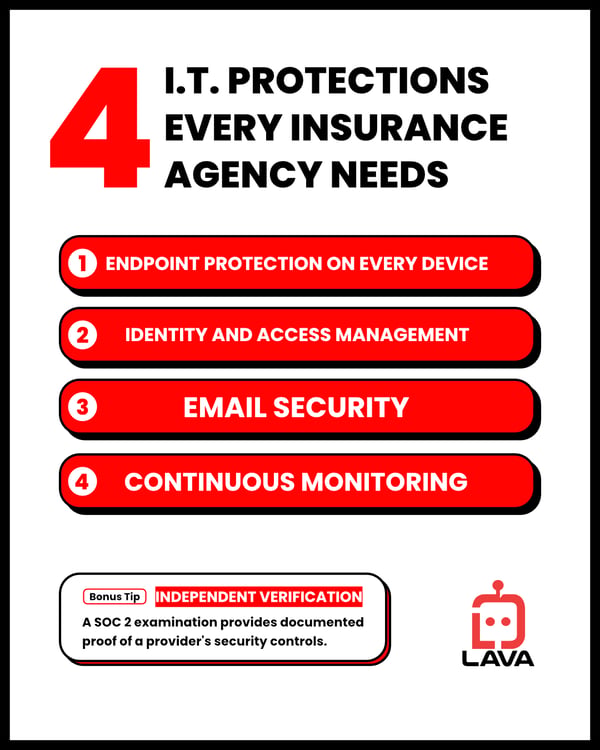 Infographic showing What to Look for When Evaluating Your Agency's IT Security