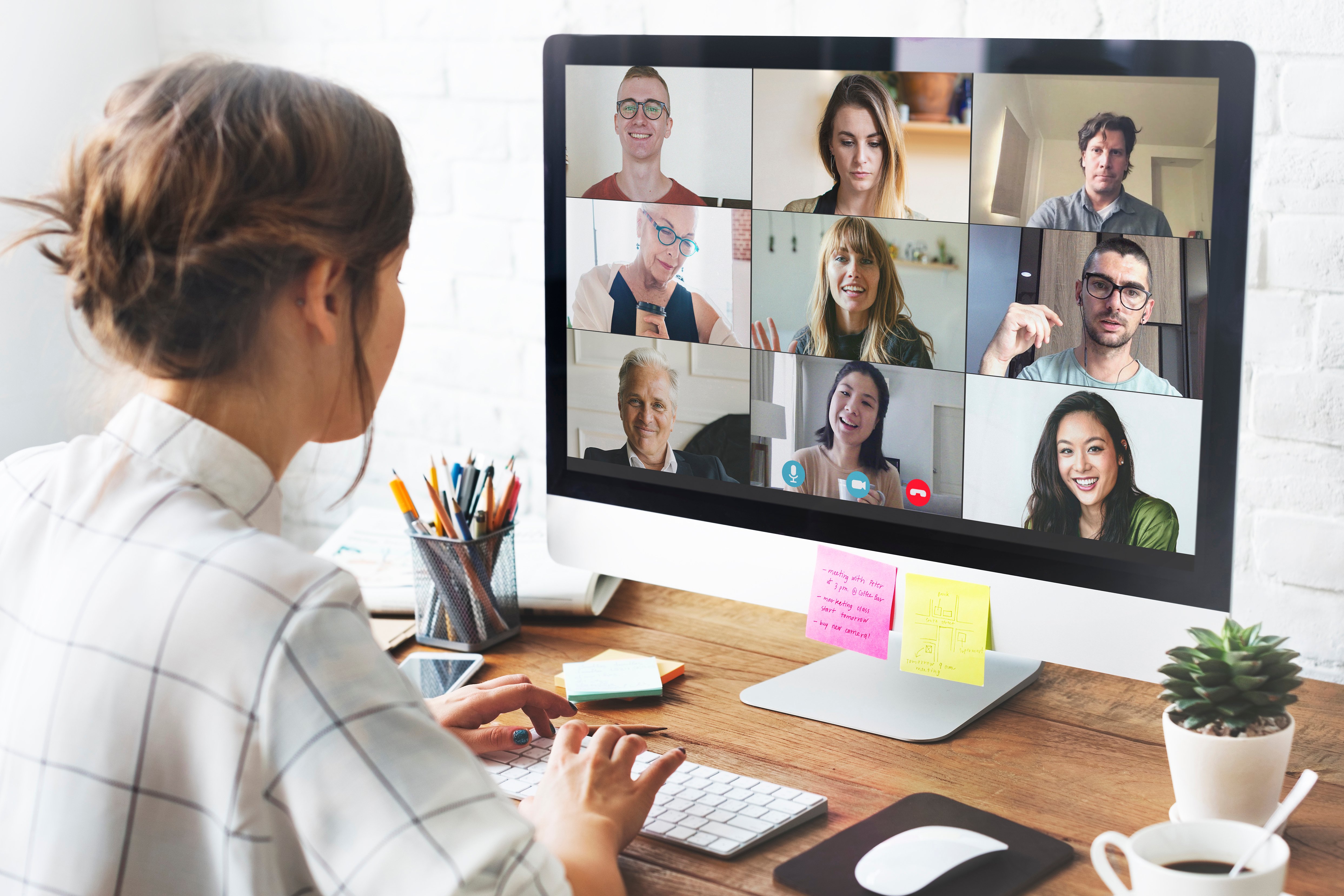 woman in a video conference 